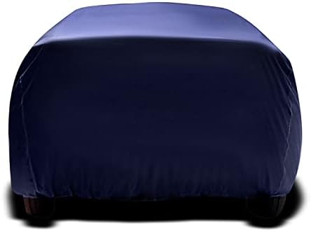 AUCTIMO® Toyota Innova Car Cover Waterproof with Triple Stitched Fully Elastic Ultra Surface Body Protection (Navy Look)