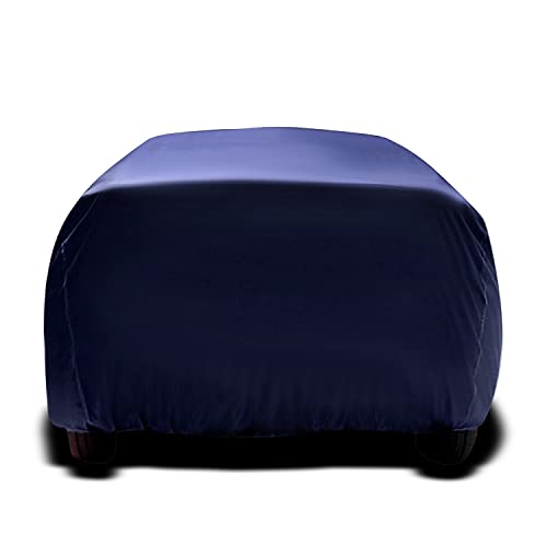 AUCTIMO® Toyota Innova Car Cover Waterproof with Triple Stitched Fully Elastic Ultra Surface Body Protection (Navy Look)