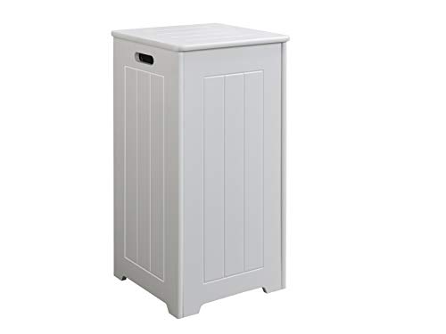 House & Homestyle Laundry Basket, MDF, White, 60cm x 30cm x 30cm Main Image Small
