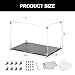 Kcgani Rectangle Clear Acrylic Boxes for Collectibles Display, Assemble Storage Box Action Figures Display Case with Black Base, Removable Dustproof Showcase for Toy Car Model Home Storage, 12x8x8In