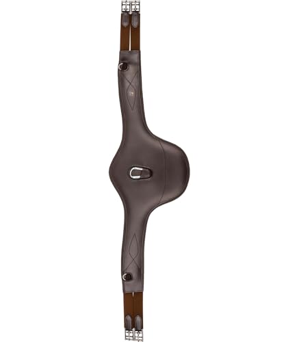 WALDHAUSEN Sangle de selle en cuir avec bavette ventrale, marron, 140 cm