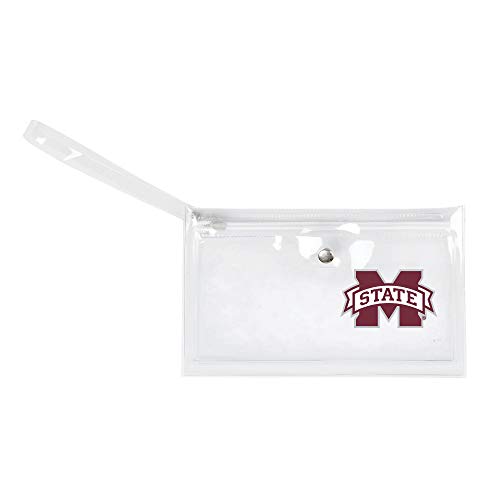 Image of Littlearth - LIWXY NCAA Mississippi State Bulldogs Unisex Ncaancaa Ticket Wristlet, Clear, 9 inch by 5.25 inch
