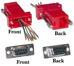 PCCONNECT Modular Adapter, DB9 Female to RJ45, Red