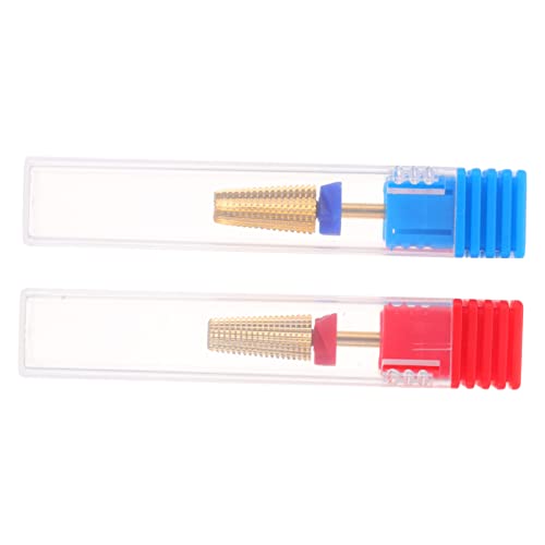 IWOWHERO 2pcs Nail Drill Bits for Acrylic Nails Set of Extra Coarse Fine Drill Bits Professional