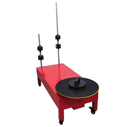 LGXEnzhuo Electric Stretch Film Wrapping Machine Wrap-Around Film Baler 40cm Turntable with Worktable Dual Axis Winding Film Packaging Machine 110V 125W