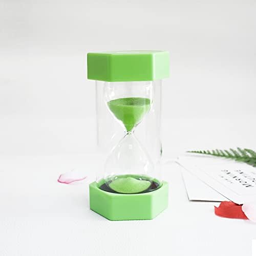 Miniatura 2 de XINBAOHONG Temporizador de arena de reloj de arena, reloj de arena de plástico, temporizador de vidrio de arena para juegos de niños, aula, hogar,