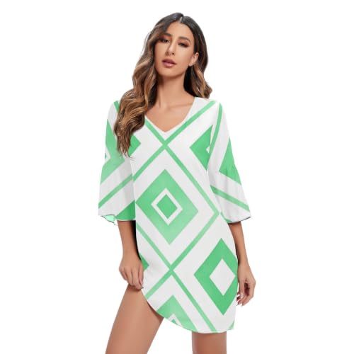 Robe en mousseline fluide col en V de qualité supérieure pour l'été
