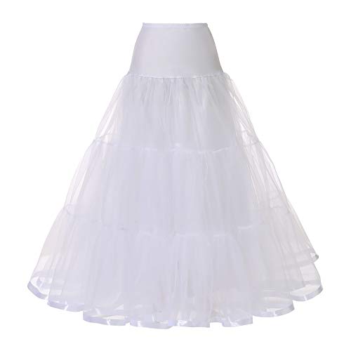 WOWBRIDAL Women's Ankle Length Petticoats Wedding Slips Plus Size Large