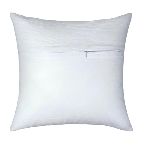 Image of Howie's Needlepoint Cushion Back with Zipper, Cotton Cushion Back for Any 16x16 Inch Cushion (White)