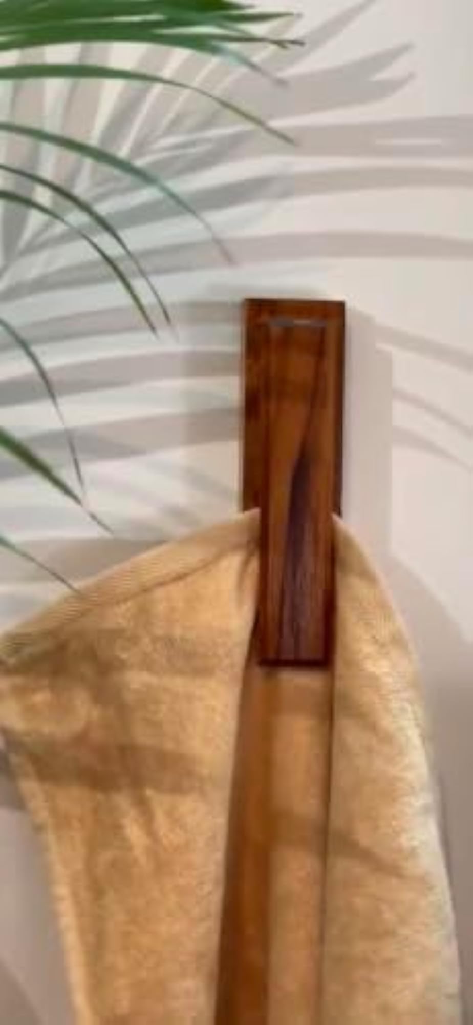 Wooden Towel Holder, Elegant Bathroom Accessory