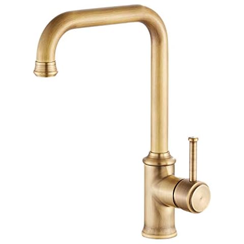 Leekayer Commercial Kitchen Taps Single Handle 1 Hole Mount Contemporary Modern Kitchen Sink Mixer Antique Cover