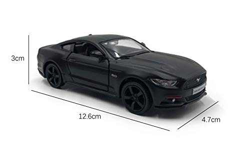 emosq ® Con Licencia Oficial 1:36 Super Car Modelo de Metal Colección All Black(Mustang)