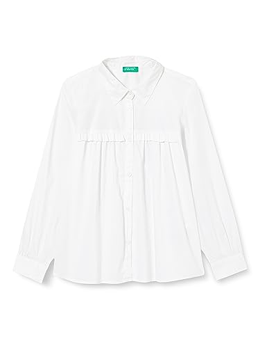 United Colors of Benetton Camisa 5pkacq00m, Camisa Niñas, Blanco (Bianco Ottico 101), XL