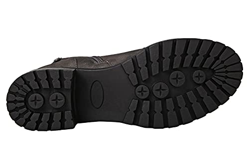 Image of GLOBALWIN Lace up Mid Calf Motorcycle Fashion Festival Boots Combat Riding Military Boots for Women