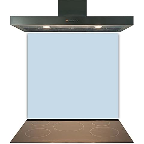 Light Blue Kitchen Glass Splashback Toughened Tile Cooker Panel Any Size Cover