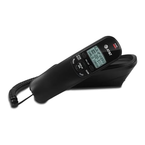 AT&T TR1909B Trimline Corded Phone with Caller ID, Black Cover
