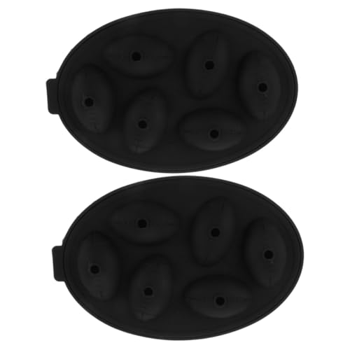 Molde de silicona para cubitos de hielo rugby 2 piezas miniatura 1