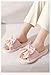 VIDSID Bowknot Linen Slippers for Women, All-Season Non-Slip Indoor House Shoes, Stylish and Durable (Pink EU38/39)
