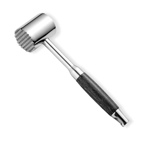 Professional Heavy Duty Meat Tenderizer Tool - 304 Stainless Steel Kitchen Mallet with Double-Sided Tenderizer & Ergonomic Handle - Easy Clean Meat Hammer for Home Kitchen, Restaurant, BBQ Essentials