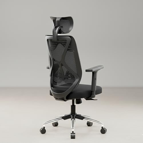 Image of Kepler Brooks Marvel Office Chair for Work | 3-Yr Warranty | Ergonomic Office Chair, Study Chair for Home, 2D Headrest & Armrest, Adjustable Lumbar, Multi Lock Recliner, Heavy Duty Metal Base (Black)