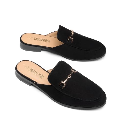 Image of DREAM PAIRS Mules for Women Flats Slip on Comfortable | Pointed Toe Slip on Slides Buckle Lightweight Loafers Shoes for Office Work Business and Casual Wear