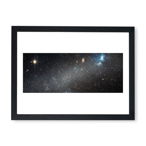 Affiche encadrée télescope Hubble NGC 2366 grand format idée cadeau astronomie