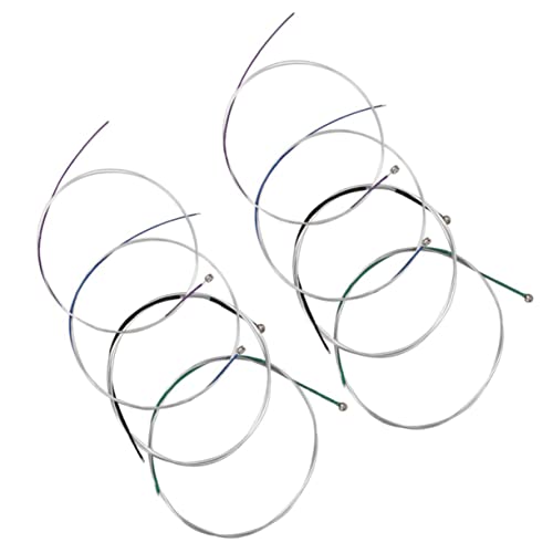 ibasenice Violin Accessories Kit 8pcs Full Set Violin Strings Nickel Plated Ball Heads 4/4 Size Replacement Strings