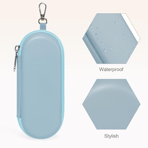Image of Double Eyeglasses Case, Dual Glasses Sunglasses Organizer with Zipper Closure, Eyewear Storage Box for Men Women Travel