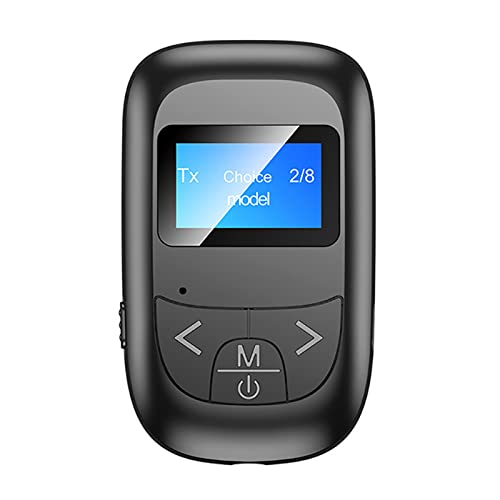 Aux Bluetooth Adapter for Car, 2 in 1-Bluetooth 5.0 Transmitter & Receiver Noise Canceling for Headphones, Home Stereo Music System