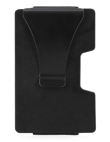 Steve Madden Men's Minimalist Wallet Credit Card Holder Removable Money Clip, Black, 3.5 x .25 x 22