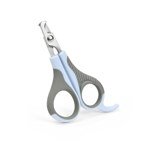 Image of Pet Nail Clippers U07.2, Professional Claw Trimmer, Scissor for Cats, Puppies, Kittens, Hamsters, Rabbits and Small Animals, Sharp, Safe, Small, Grey /Blue