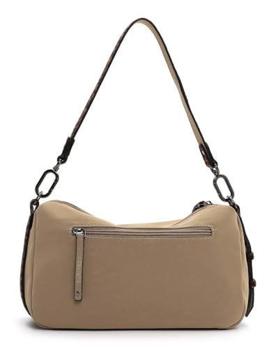 Bolso bandolera de hombro Suri Frey Sammy taupe con cierre de cremallera 4