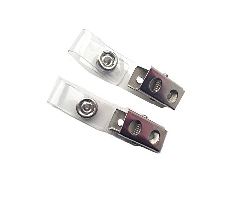 FSSTUD 25 Piece ID Badge Porte-Cartes Clip Porte-Badge Identite Pince Crocodile Cover