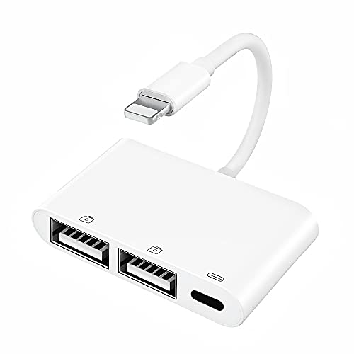 カードリーダー iphone用 3in1 USB OTGカメラアダプタ プラグ&プレイ 最大500mAまでのUSBデバイスに対応 最新IOS14 充電同期 双方向データ即転送 USBカメラアダプター 写真 ビデオ転送 マウス キーボード USB3.0 対応可能