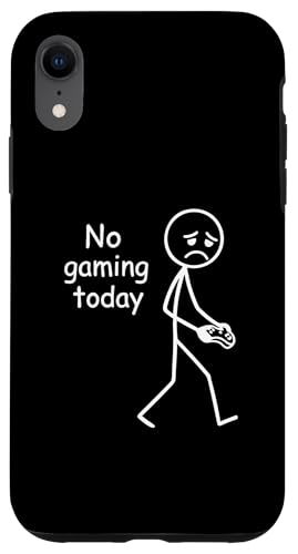 No Gaming Today, Funny Sad Stickfigure �R���\�[���Q�[�}�[ �X�}�z�P�[�X iPhone XR �p