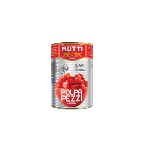 Tomates pelados triturados en trozos Polpa Pezzi MUTTI – 1 lata de 5 kg