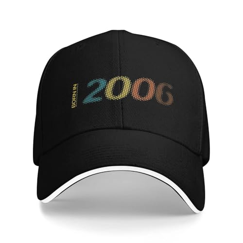 Cadeau 20e anniversaire bonnet né en 2006 casquette de baseball ajustable de 20 ans pour le golf