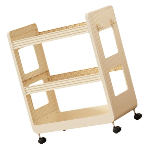 jojomis Yoga Mat Storage Rack with Wheels - Fitness Equipment Organizer for Dumbbells Yoga Blocks Mats - 18.90x10.24x22.64 Inch