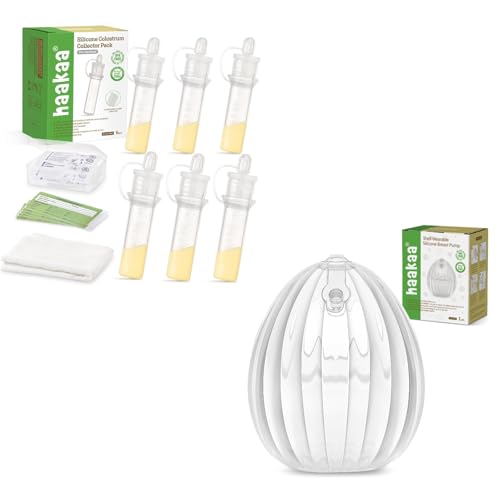 Extractor manual portátil de leche Haakaa 75ml y set colector 6 piezas miniatura 1