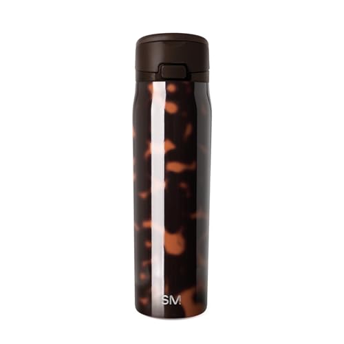 Image of Simple Modern Water Bottle with Straw & Handle | 24oz | Tortoise | Mesa Loop Insulated Water Bottle for School, Sports, Travel | Leak Proof, Stainless Steel | Tortoise