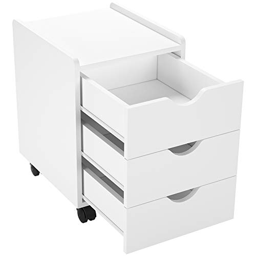 GAVETEIRO COM RODÍZIO LOMO 3GV BRANCO - FALKK