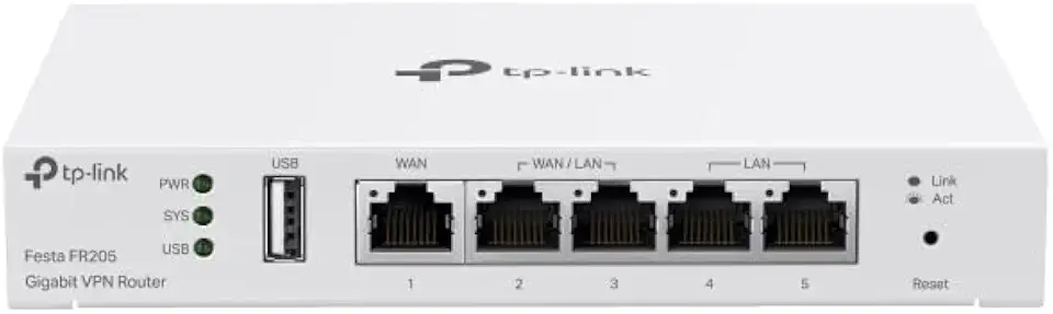 Tp-Link Festa FR205 Gigabit VPN Router, EasyMesh, HomeShield, WPA3, Gaming