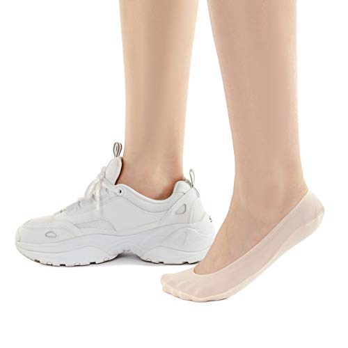 Image of Womens No Show Thin Socks Cotton Nylon Low Cut Liner Non Slip hidden Invisible Socks for Flats Sneaker 5 pack
