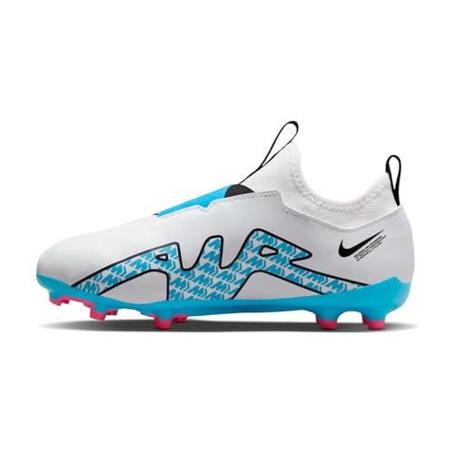 Nike JR Zoom Vapor 15 Academy FG/MG Sneaker, Weiß/baltischblau-rosa...