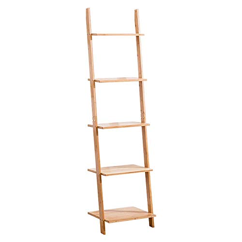 Estantería expositora de 5 pisos, escalera inclinada para colgar en la pared, estante de almacenamiento para sala de estar, cocina, oficina, hogar, organizador de almacenamiento