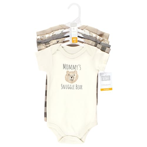 Image of Hudson Baby Unisex Baby Cotton Bodysuits 5-pack