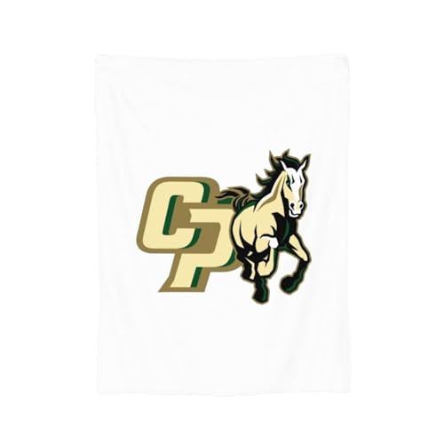 Cal Poly Mustangs Fleece Blanket Very Soft Microfiber Flannel Blanket for Couch Warm and Cozy