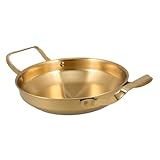 LAPYAPPE Edelstahl Paellapfanne Vielseitige Kochtöpfe Für Induktions Und Gasherde Doppelgriff Leicht Zu Reinigen Für Suppen Ramen Meeresfrüchte Hochwertige Konstruktion Für Küche