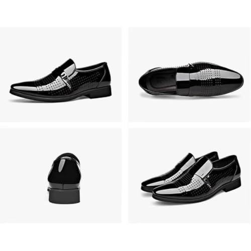 Mens Formal Oxford Shoes Leather Business Slip On Plain Toe Office Non Slip Rubber Sole Slip Resistant Anti-Slip Shoe4