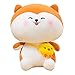 Shiba Inu - Cojín de peluche con forma de perro sonriente de anime, para niños, 23 cm